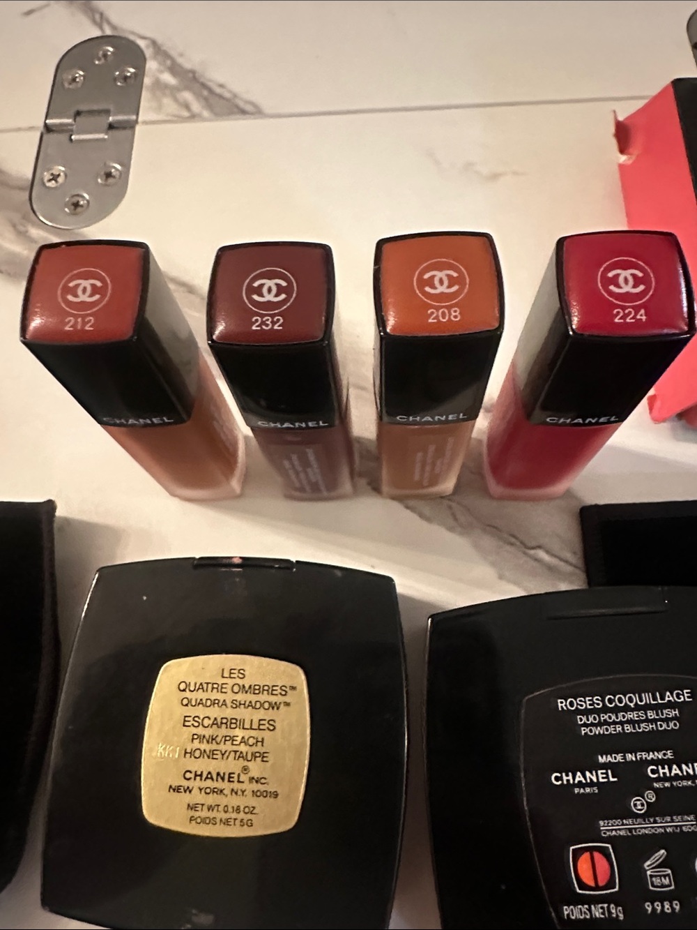 New CHANEL Vintage Eye shadow duo blush . Chanel 4 lipsticks - Picture 9 of 11